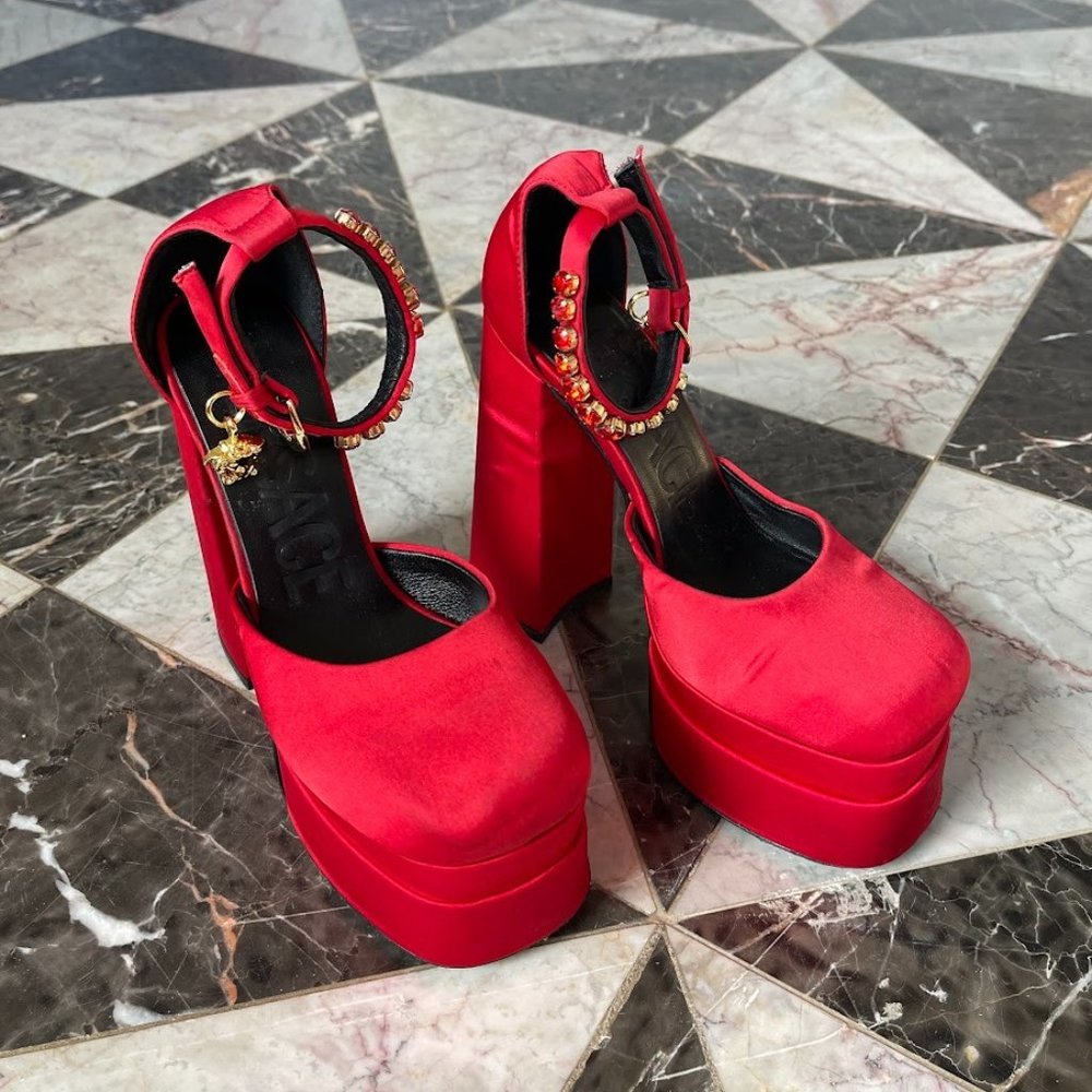 VERSACE Women's Medusa Aevitas Platform Pumps